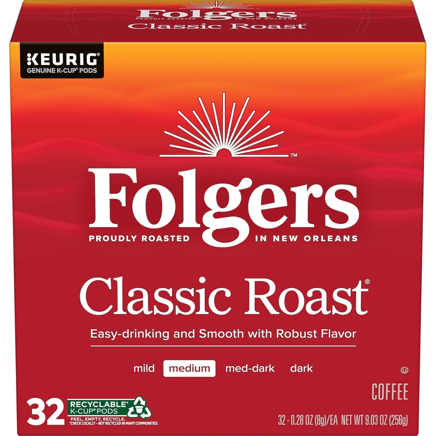 Folgers Classic Roast Keurig brewing session demonstrates effortless single-serve coffee.