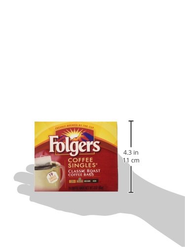 Folgers Coffee Singles on a desk ideal for office breaks.