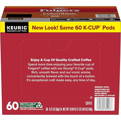 Folgers Colombian Coffee K-Cup pods aroma close-up evokes inviting morning scent.