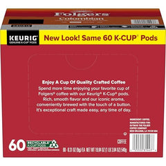 Folgers Colombian Coffee K-Cup pods aroma close-up evokes inviting morning scent.