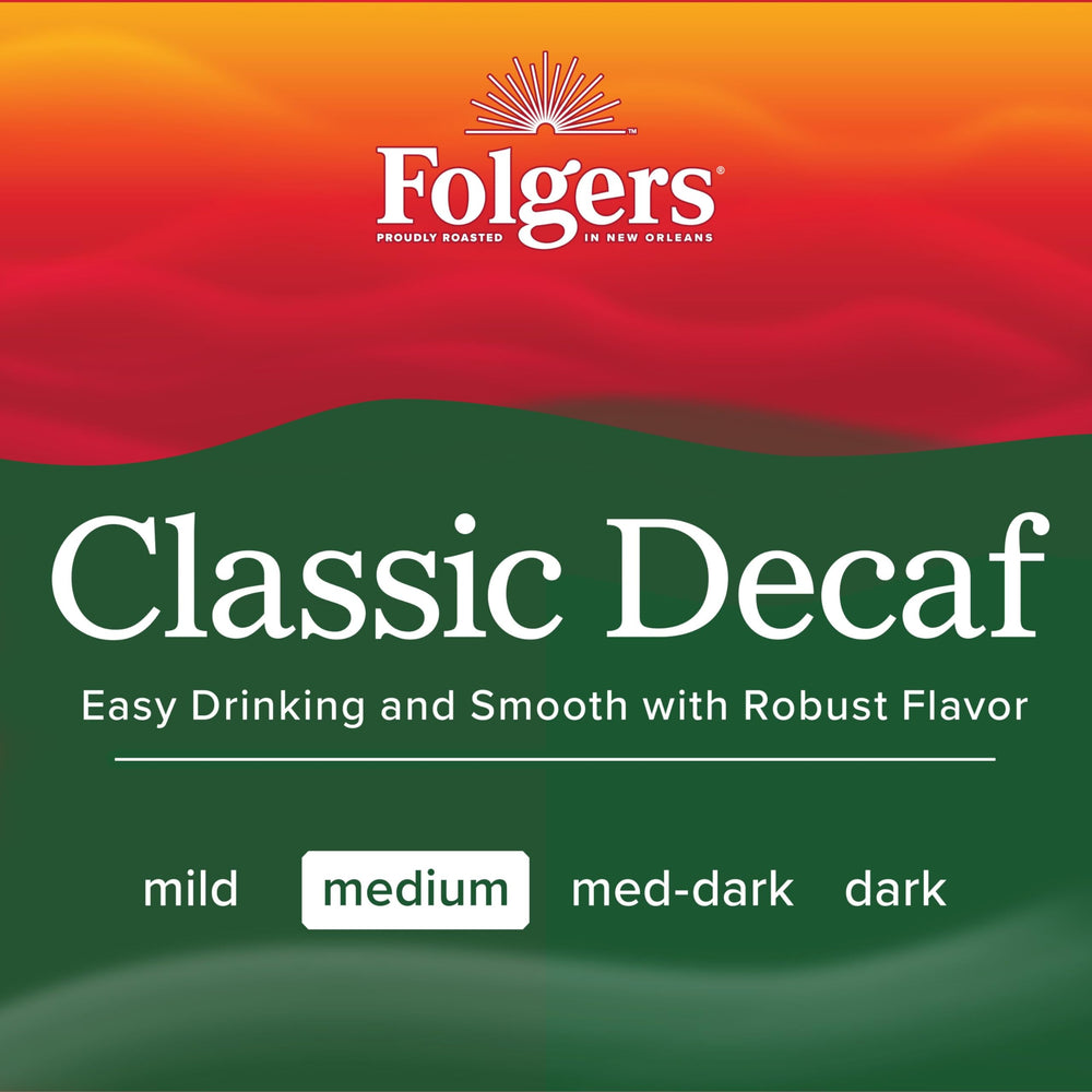 Full Folgers canister on a kitchen counter