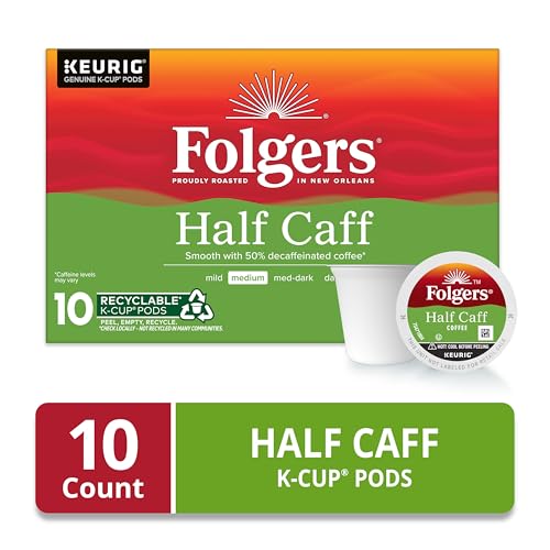 Folgers Half Caff aroma hints at a smooth, balanced cup