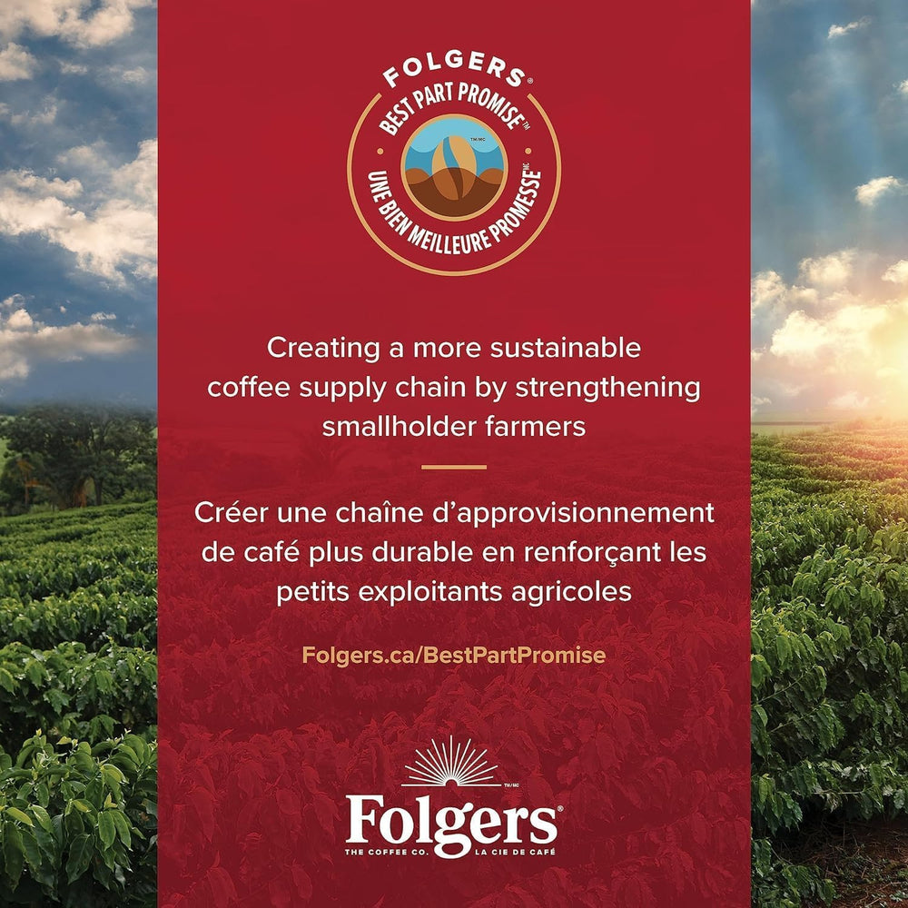 Folgers Hazelnut Cream K-Cup pod aroma swirl suggests warm hazelnut notes.