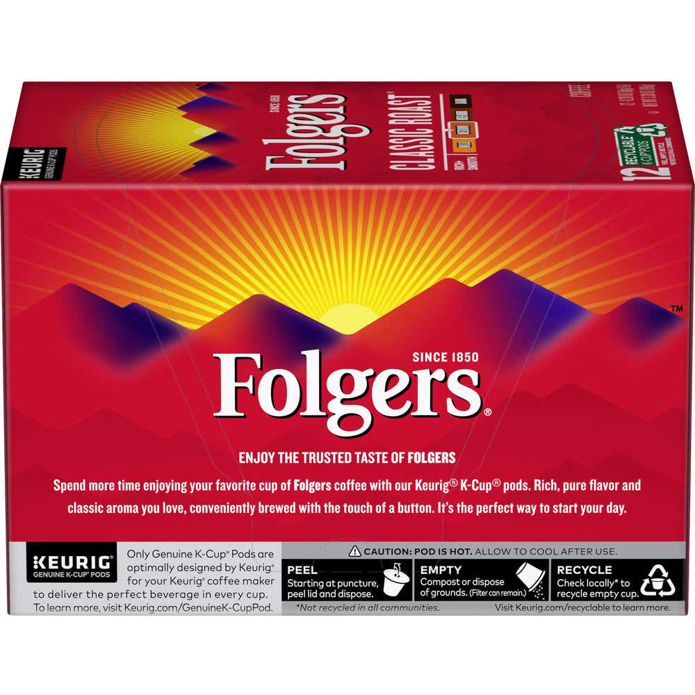 K-Cup pods for Folgers designed to work with a Keurig brewer.