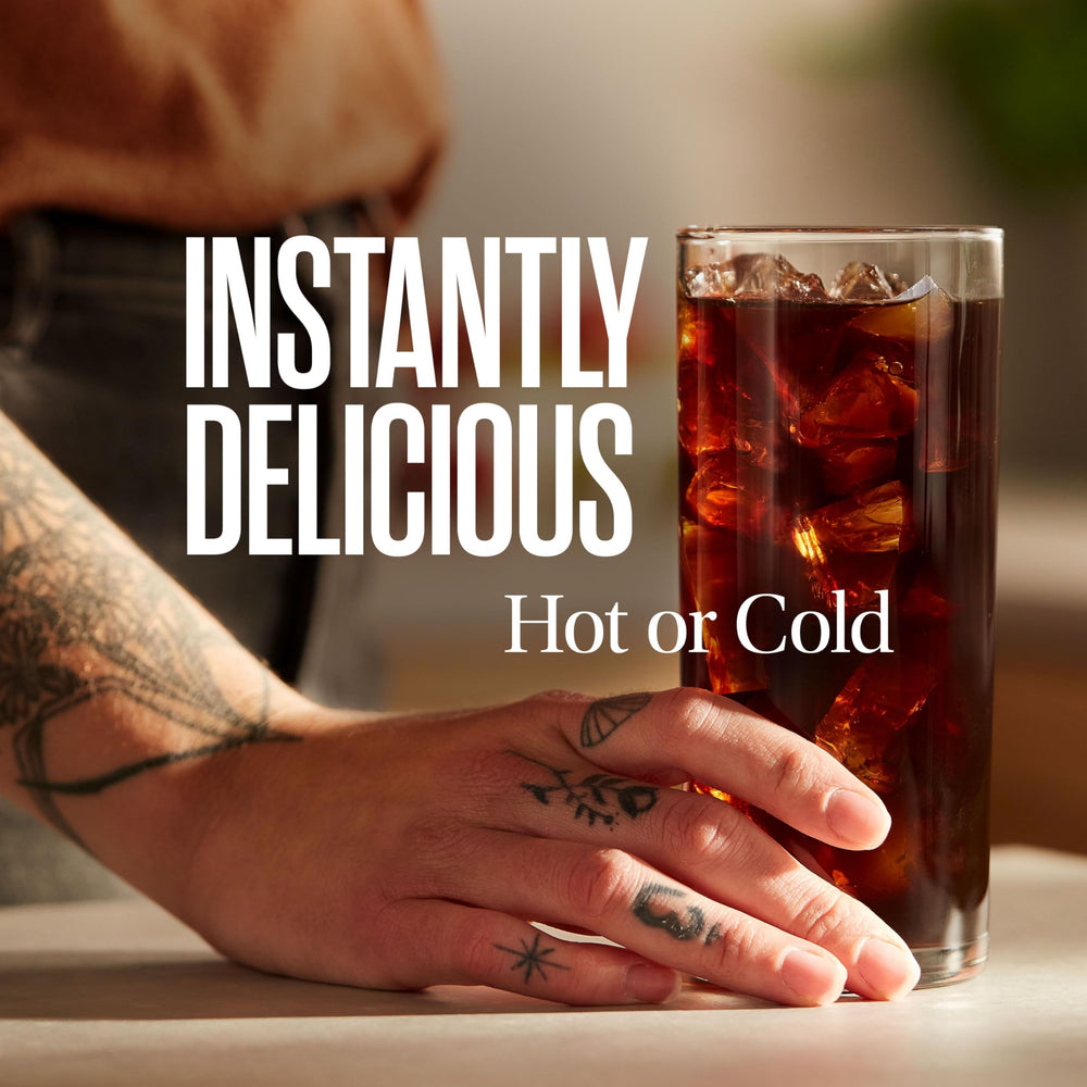 Instant mocha latte with Folgers for a cozy treat.