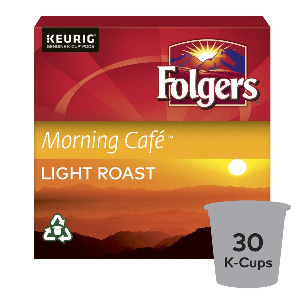 Folgers Morning Café coffee pod closeup, showcasing aroma-friendly roast for everyday rituals.