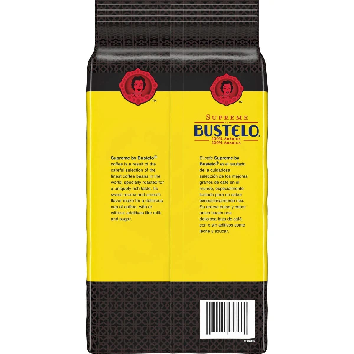 Folgers Supreme Bustelo espresso-style coffee poured into a cup.