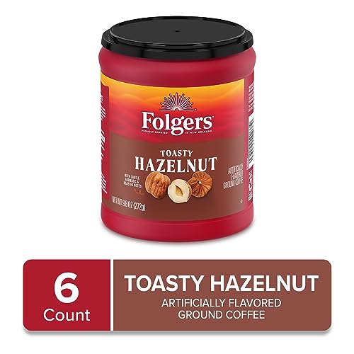 Aromatic steam rising from a Folgers Toasty Hazelnut cup