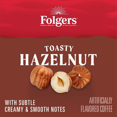 Morning mug featuring Folgers Toasty Hazelnut with a subtly sweet finish.