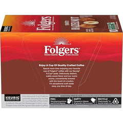 Folgers Toasty Hazelnut K-Cup pod brewing for a cozy start.