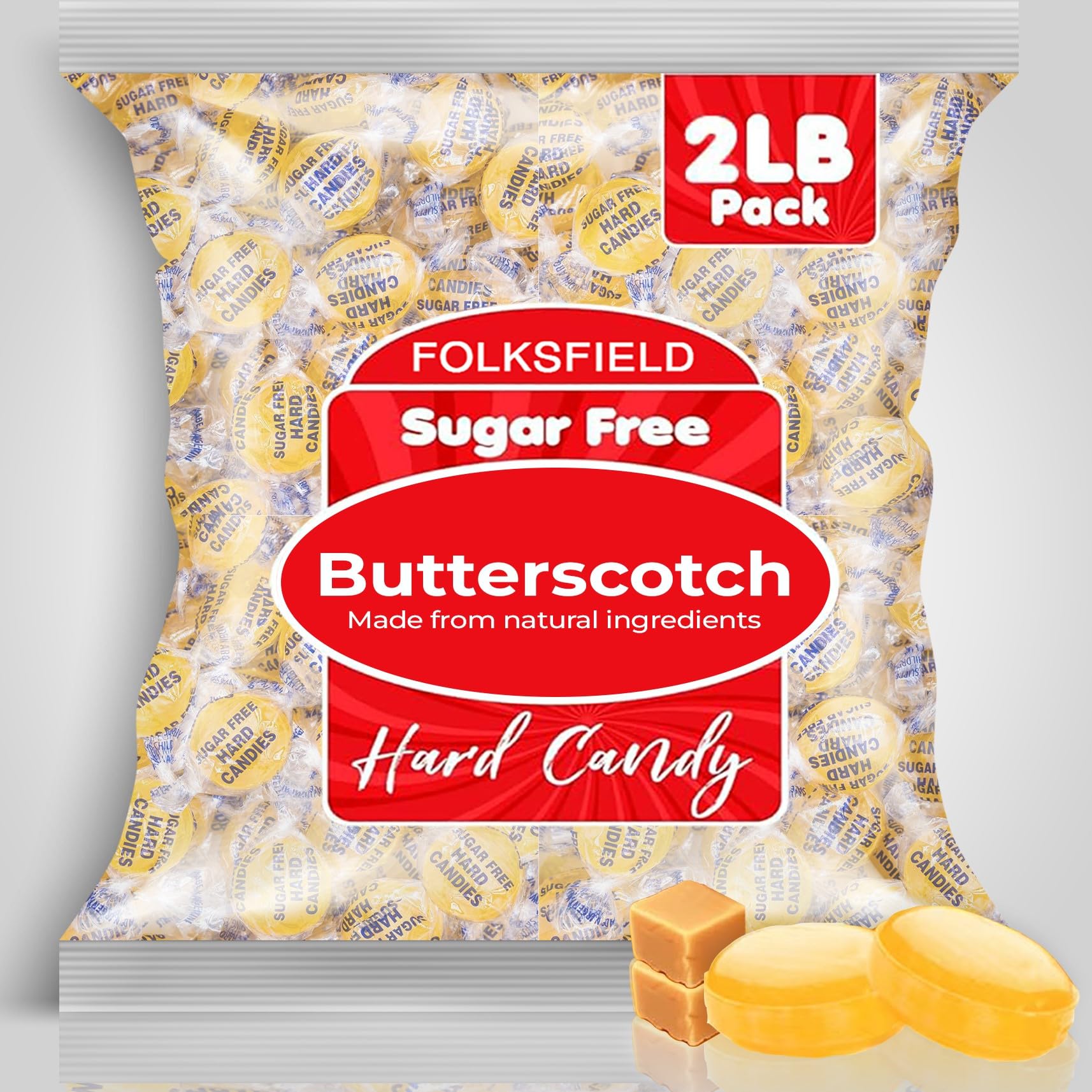 Candy dish featuring FolksField sugar-free butterscotch bites