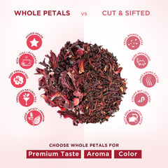 FolksField organic hibiscus petals steeped for agua fresca and refreshing drinks