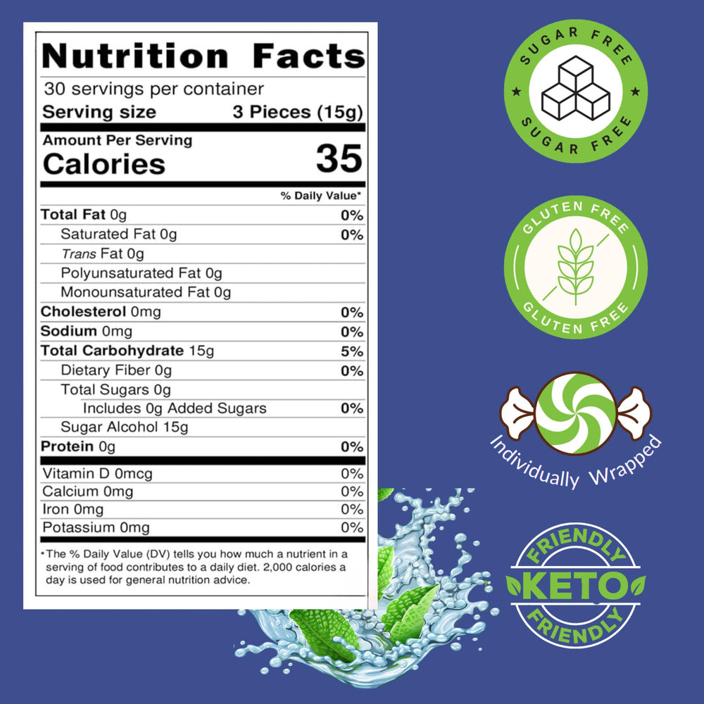 FolksField Sugar Free Peppermint Candy individually wrapped for gifting and travel