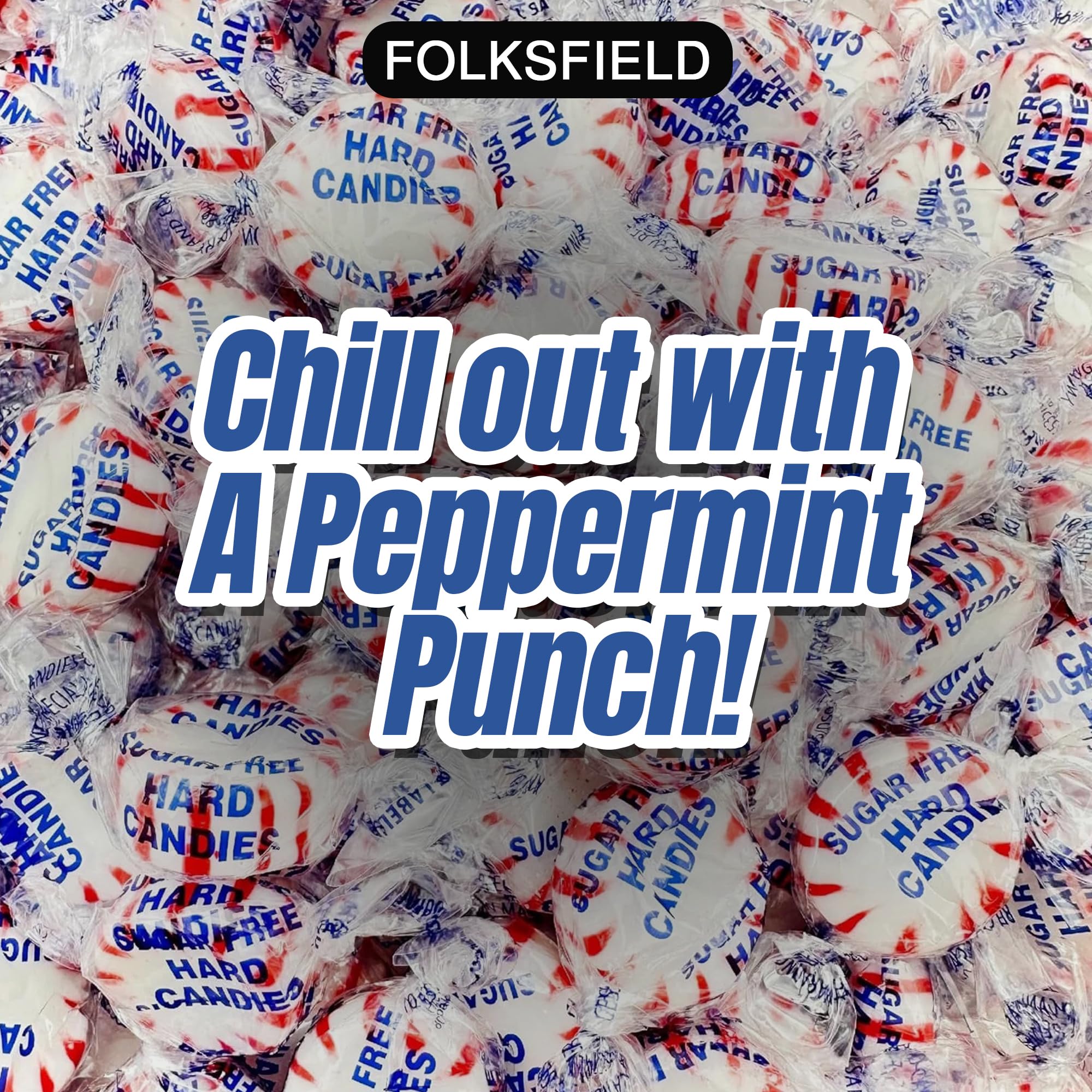 FolksField natural peppermint oil candy for clean, minty flavor