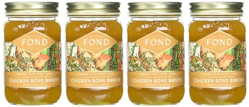 Fond bone broth bottle stored neatly in pantry for everyday cooking