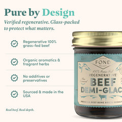 FOND NOURISH DELIGHT demi-glace pour shot provides quick glaze for meats