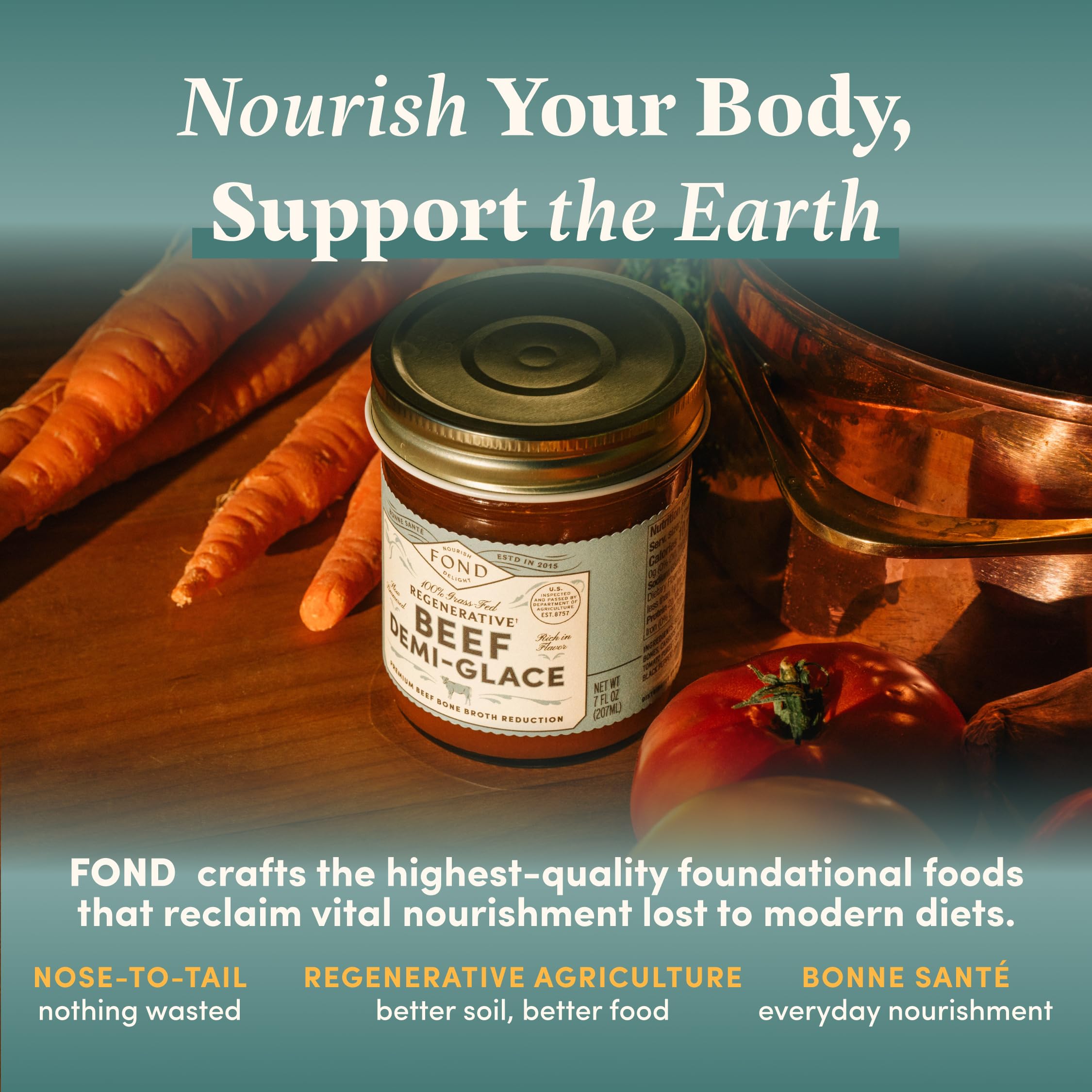 FOND NOURISH DELIGHT storage-ready demi-glace after opening