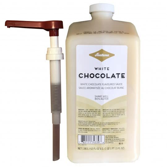 Fontana White Chocolate Mocha Sauce pump enables clean, mess-free, portion-controlled servings.