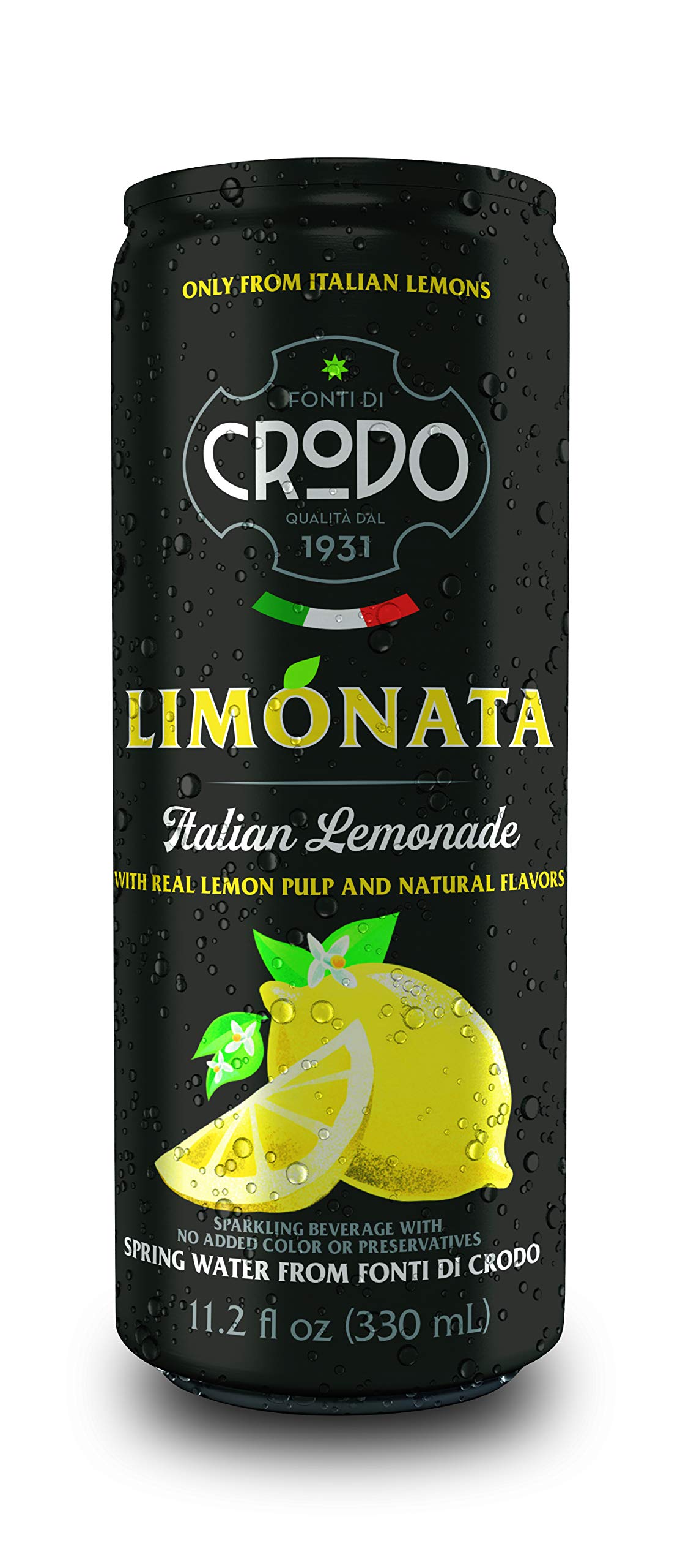 Fonti Di Crodo Limonata can pour scene, perfect for sun-soaked gatherings.
