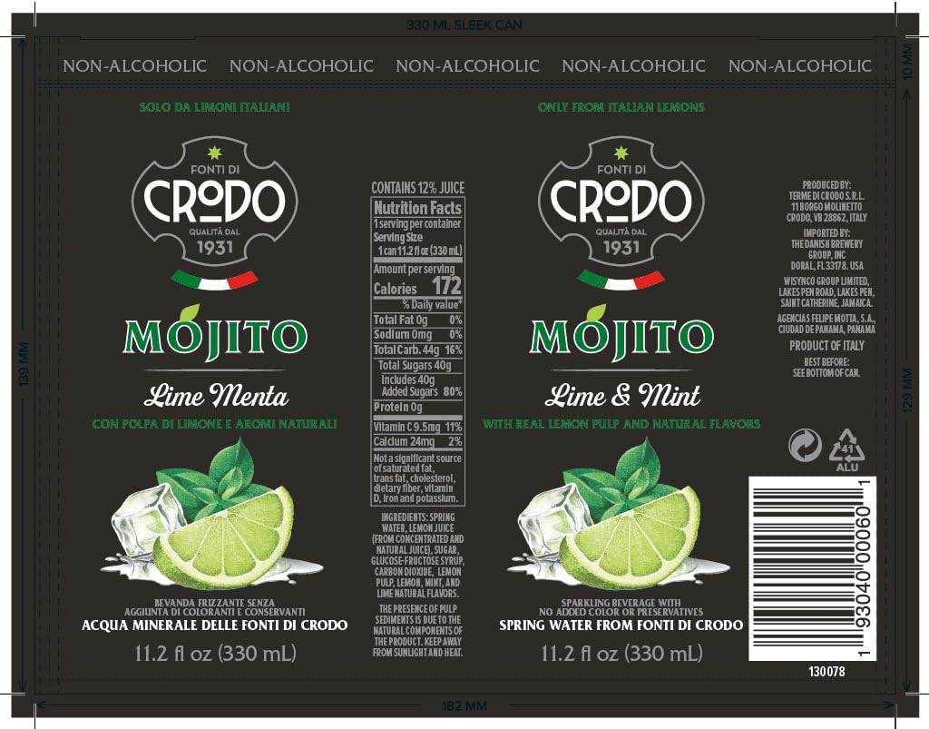 Fonti Di Crodo Mojito fruit visual—Italian ingredients invite lively flavor.