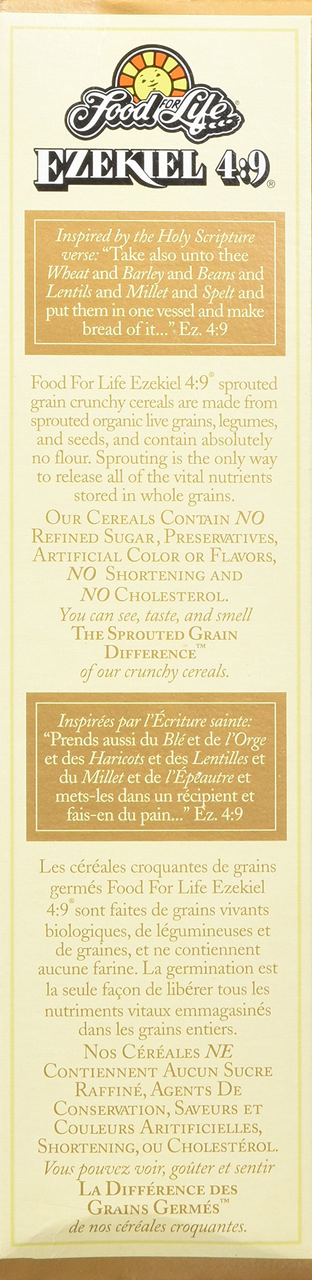 Food for Life Ezekiel 4:9 almond cereal bowl closeup showing crunchy texture