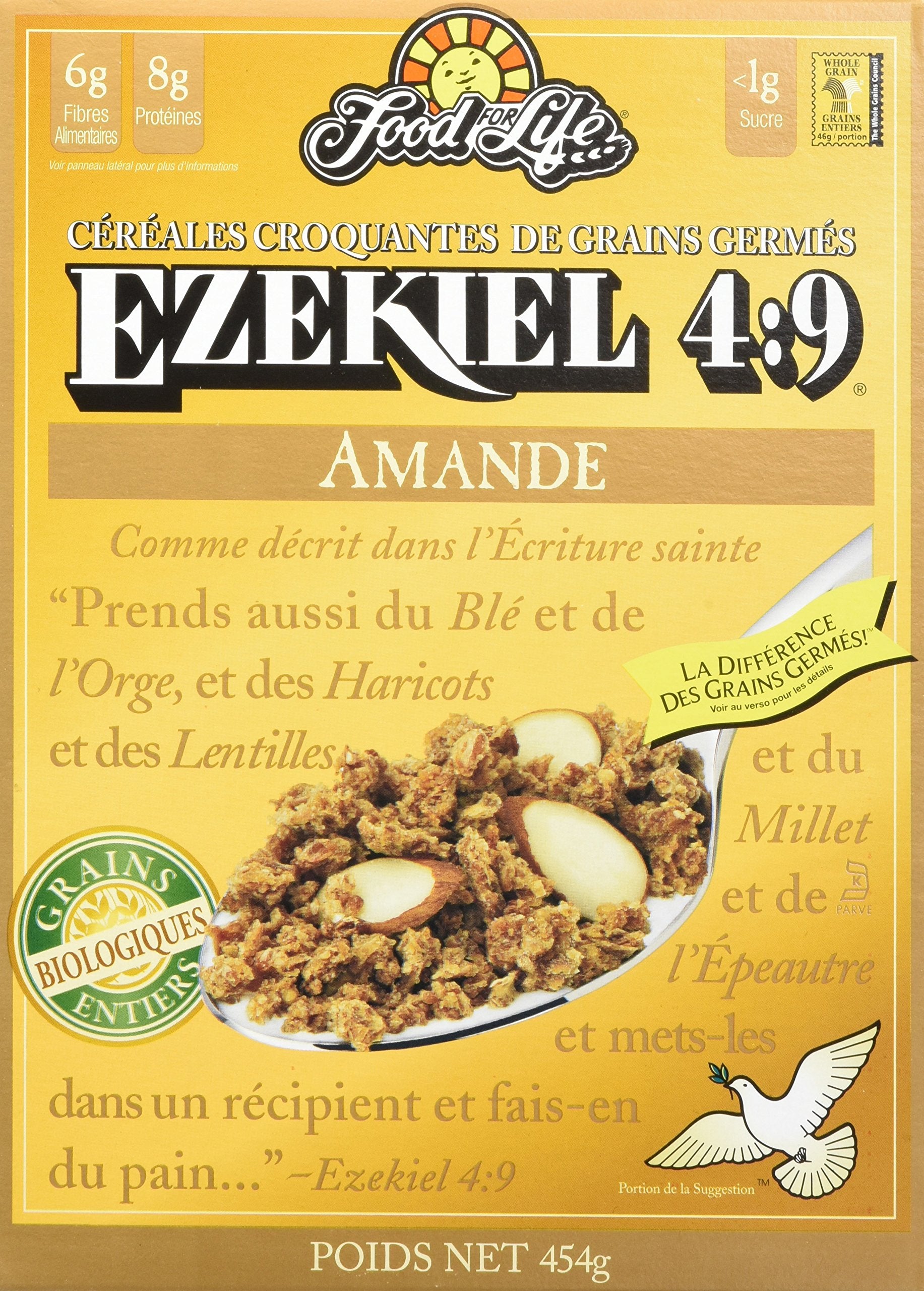 Food for Life Ezekiel 4:9 almond serving image suggesting a protein-rich breakfast