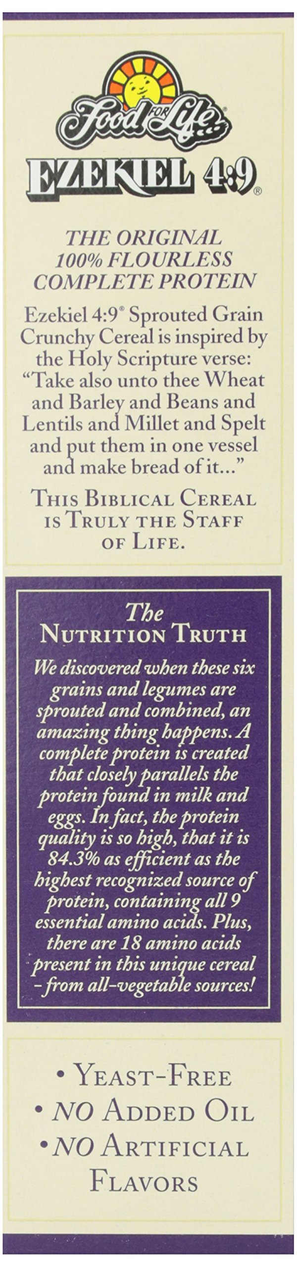 Kitchen scene featuring Food for Life Ezekiel 4:9 sprouted grain cereal.