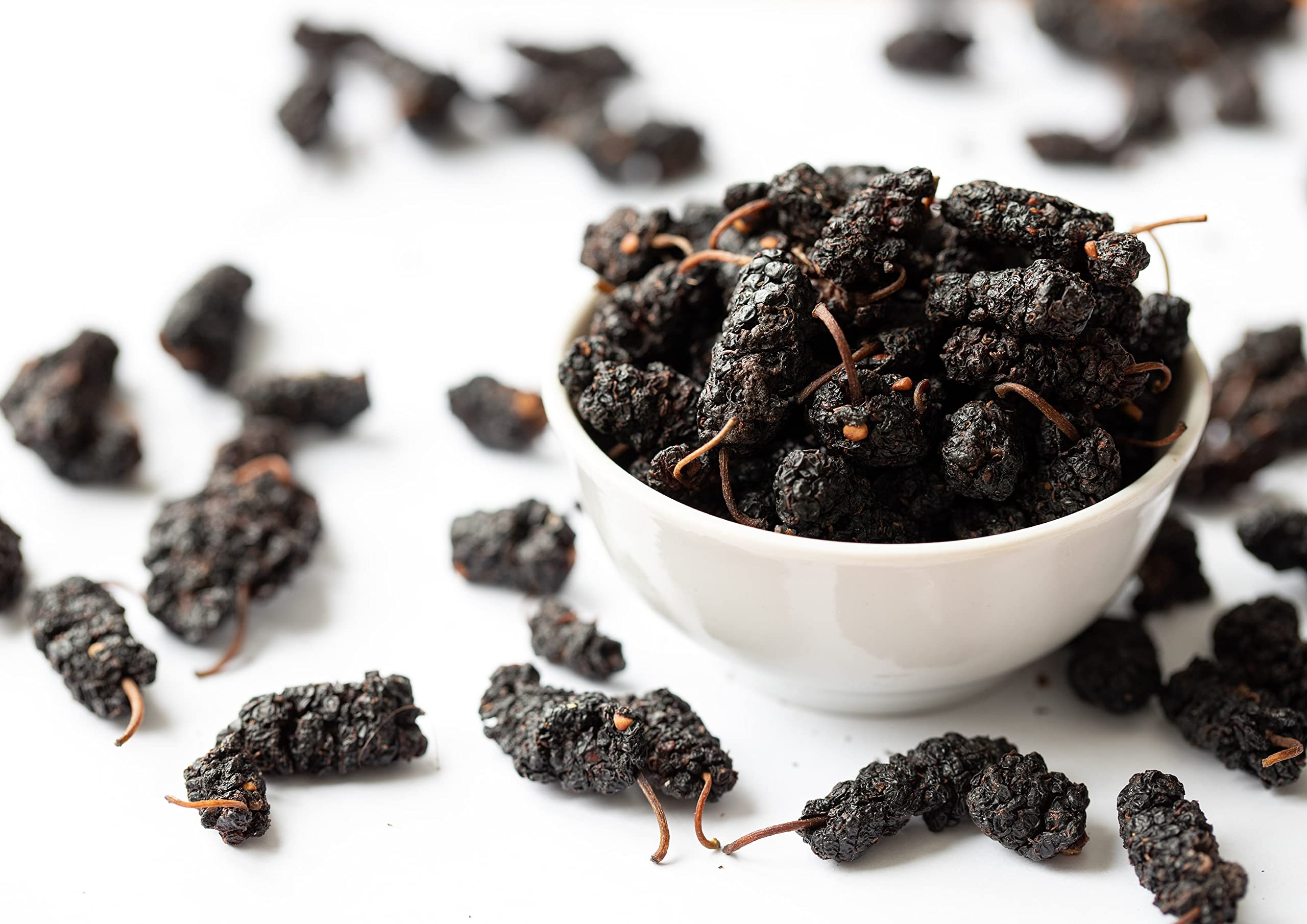 Food to Live mulberries as dessert topping, adds fruit flavor.