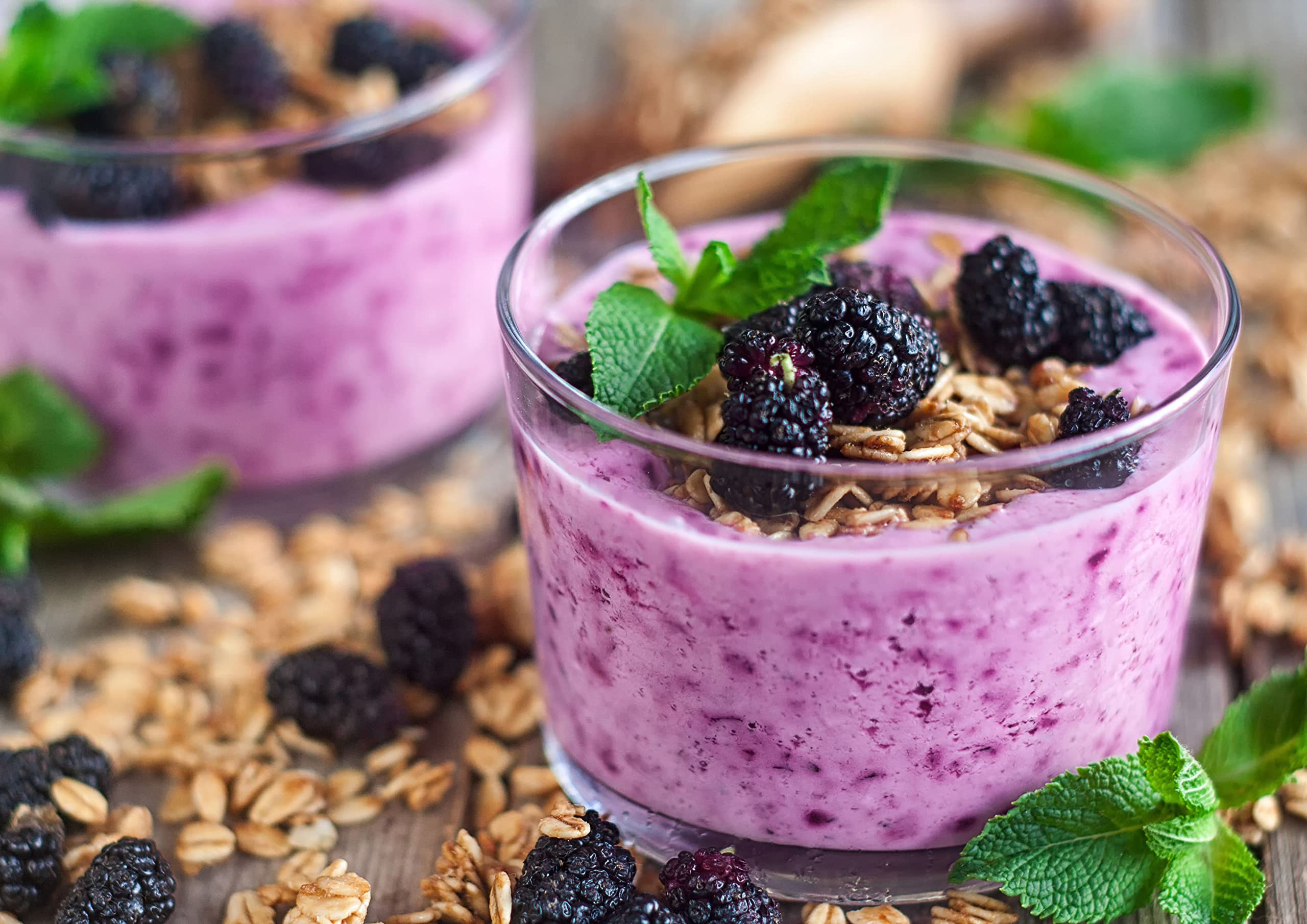 Food to Live mulberries in oatmeal, easy mix-in.