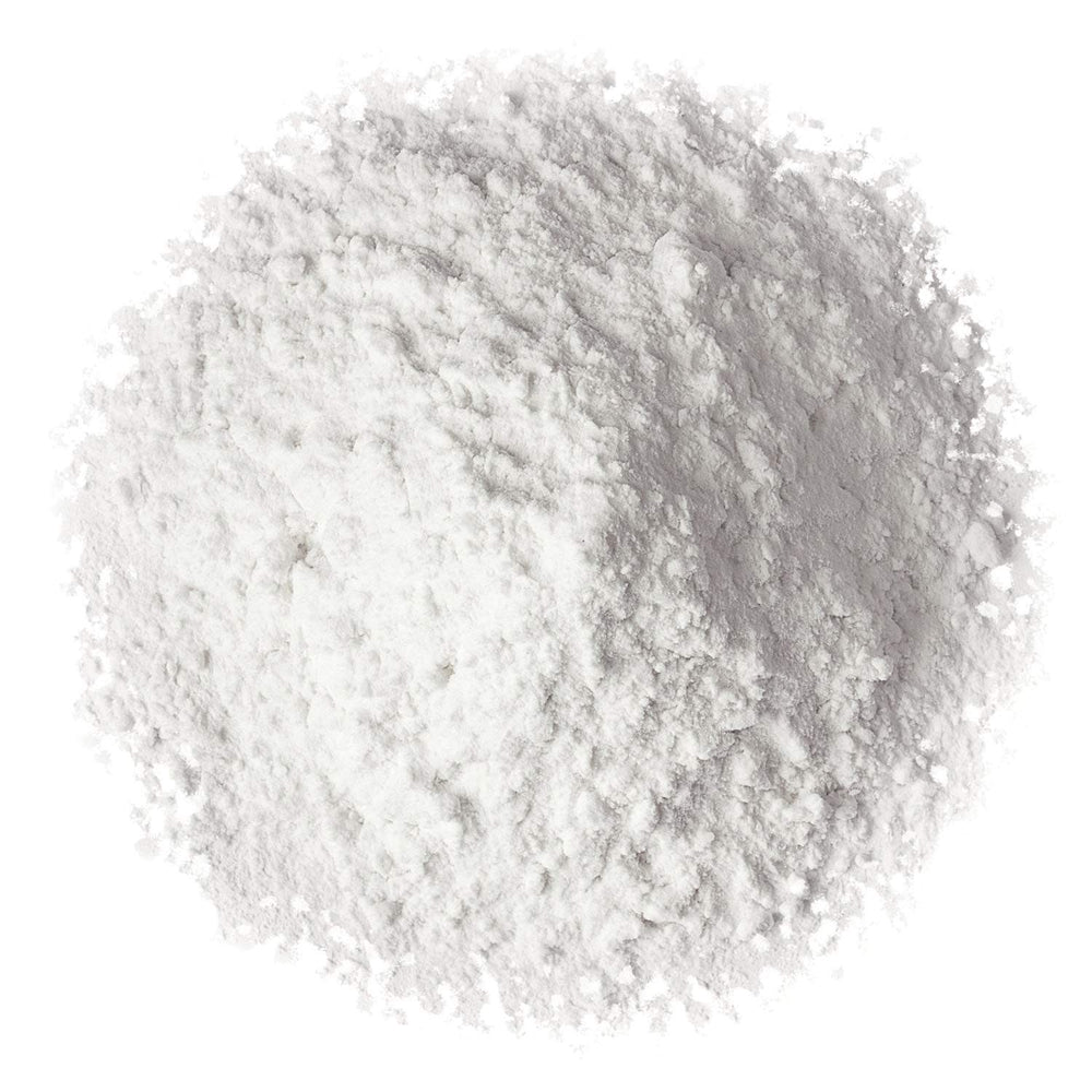 Food to Live potato starch powder closeup showing pure white granules