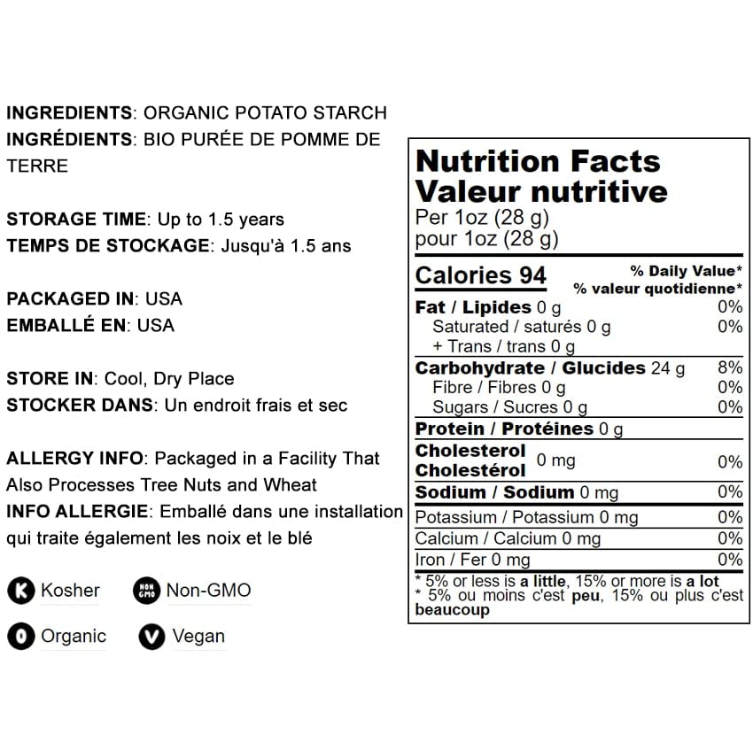 Food to Live potato starch thickens sauces and soups to a translucent finish