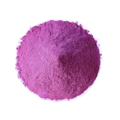 Food to Live purple sweet potato powder scoop shows pure single-ingredient powder.