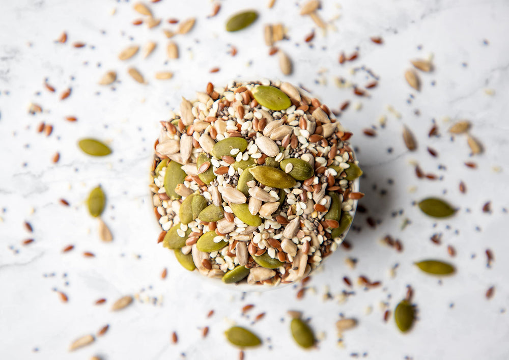 Food to Live Super 5 Seeds Mix mixed into baked goods for added texture