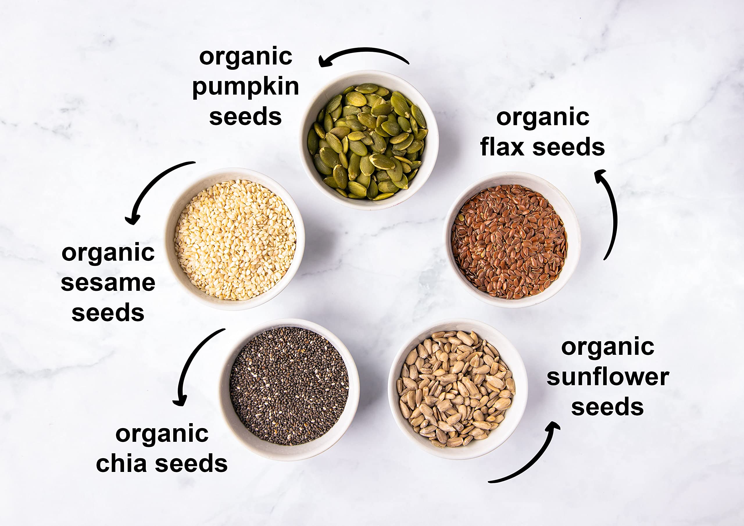 Food to Live Super 5 Seeds Mix over oatmeal for a fiber and protein boost