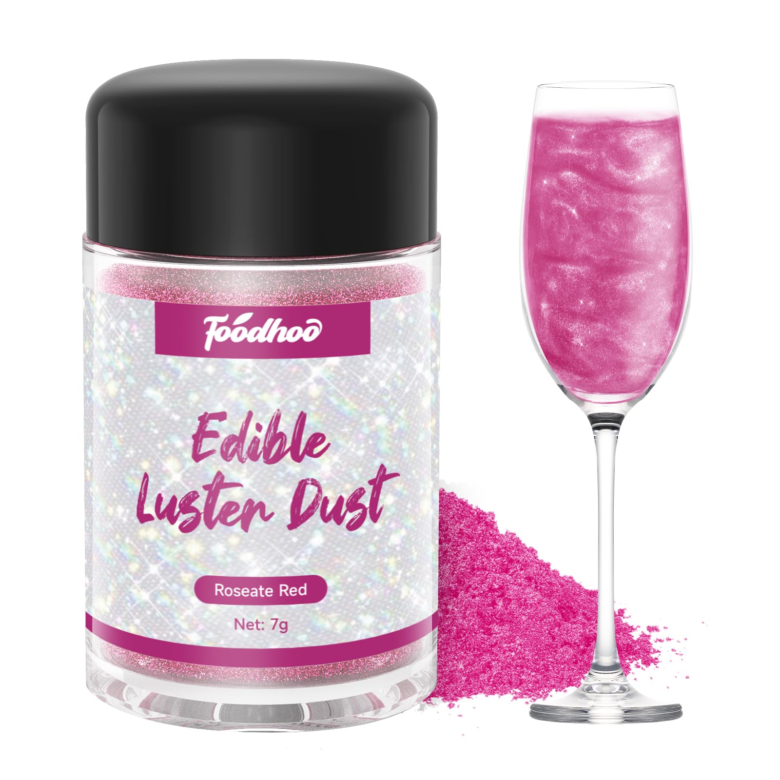 Foodhoo Roseate Red shimmer on cupcakes for elegance