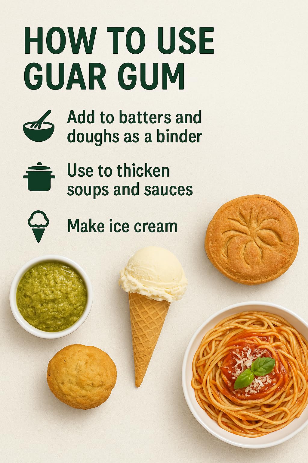Foods Alive guar gum powder used in gluten-free batter improves structure.