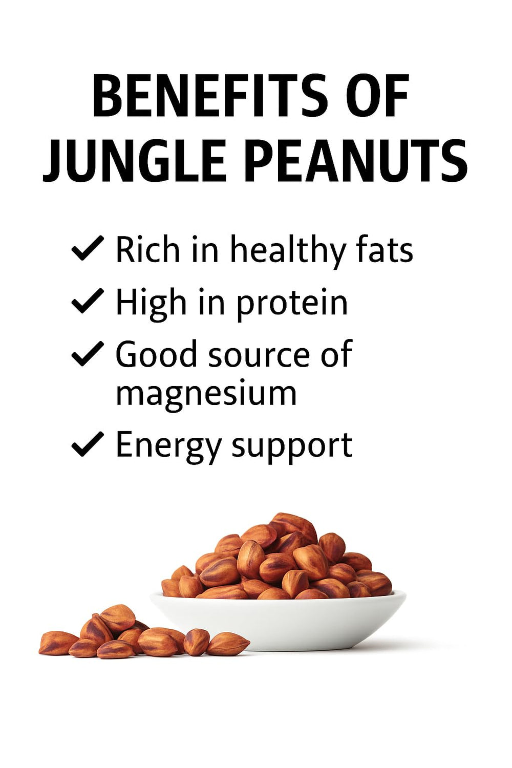 Foods Alive Organic Jungle Peanuts trail-mix ingredient, adds nutty depth to recipes.