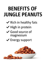 Foods Alive Organic Jungle Peanuts trail-mix ingredient, adds nutty depth to recipes.