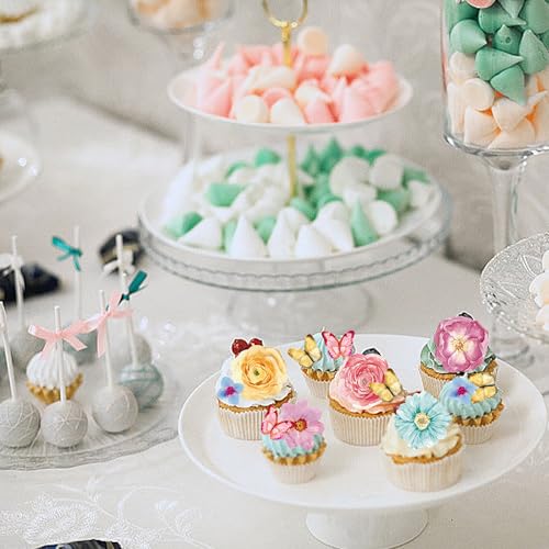 Foowztao mixed color flower toppers ideal for birthday cupcakes