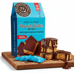 For Noshers Only Peanut Butter Bites pack, convenient on-the-go snack.