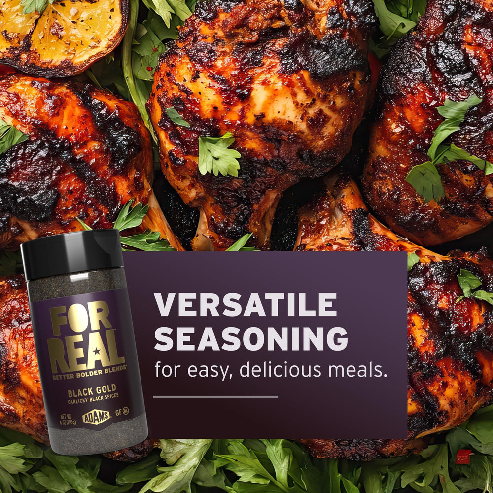 FOR REAL Black Gold Seasoning on roasted veggies delivers deep smoky umami
