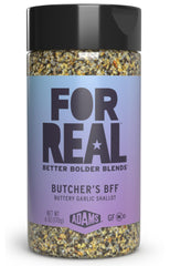 For Real Butcher's BFF bottle closeup highlights bold flavor potential.
