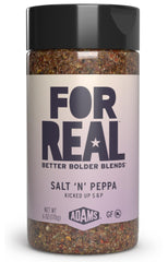 FOR REAL Salt 'N' Peppa bottle pour demonstrates bold flavor ideal for grilling