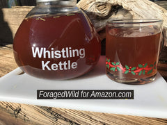 ForagedWild Mormon Tea brewed amber tea with green-tea like note.