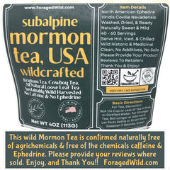 ForagedWild Mormon Tea fine-ground powder for quick, flavorful brews.