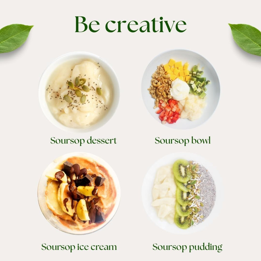 Formal Food Soursop no preservatives for pure fruit taste.