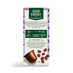 Forte espresso pod in cup shows floral aromatics and crema potential
