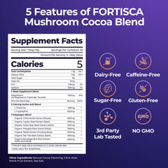 Fortisca Mushroom Hot Cocoa being poured into a mug for relaxation