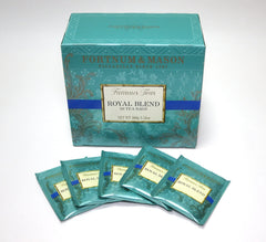 Fortnum & Mason Royal Blend tea bags box — classic, smooth cup