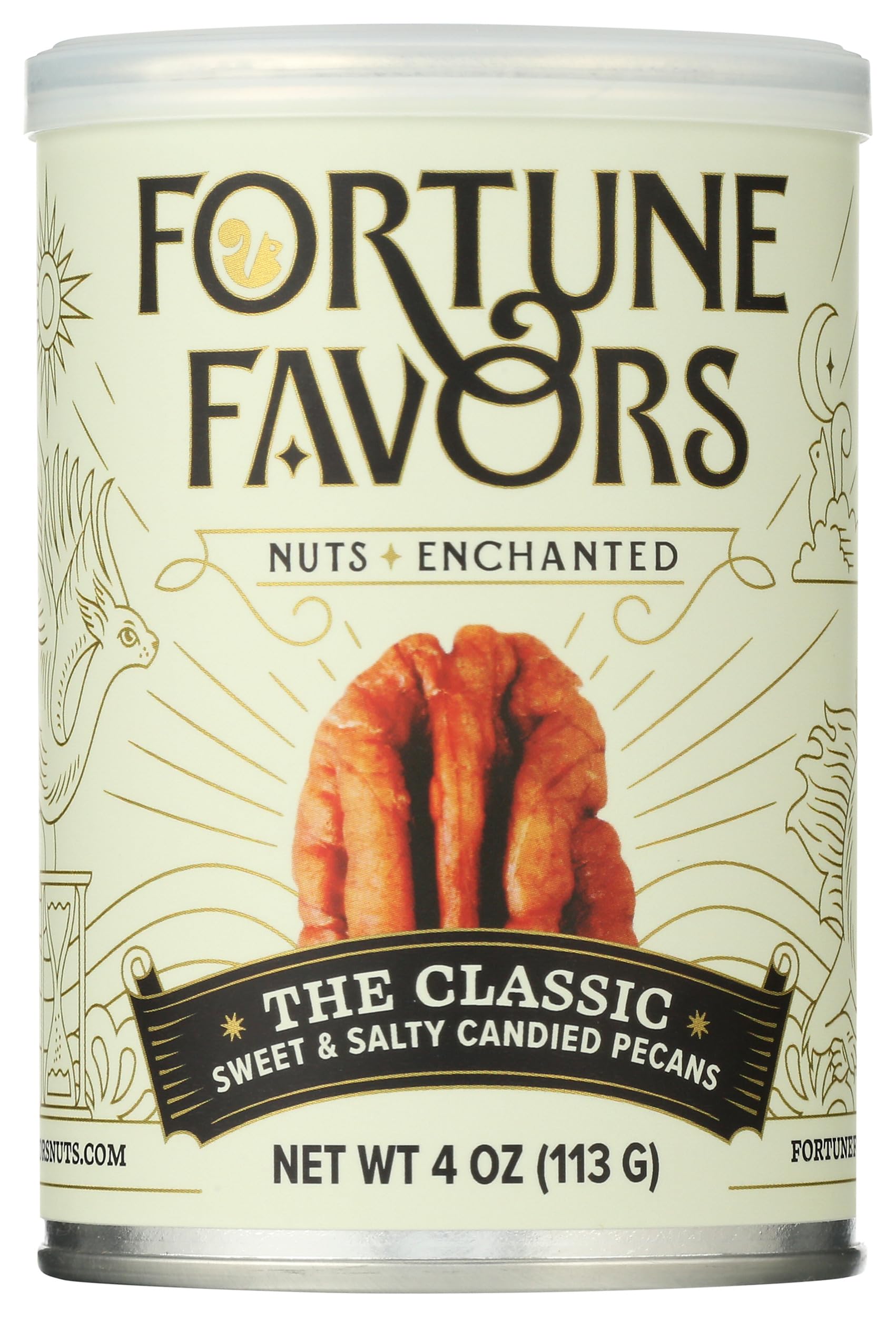 Fortune Favors Candied Pecans golden-crunch close-up, ideal for on-the-go snacking.
